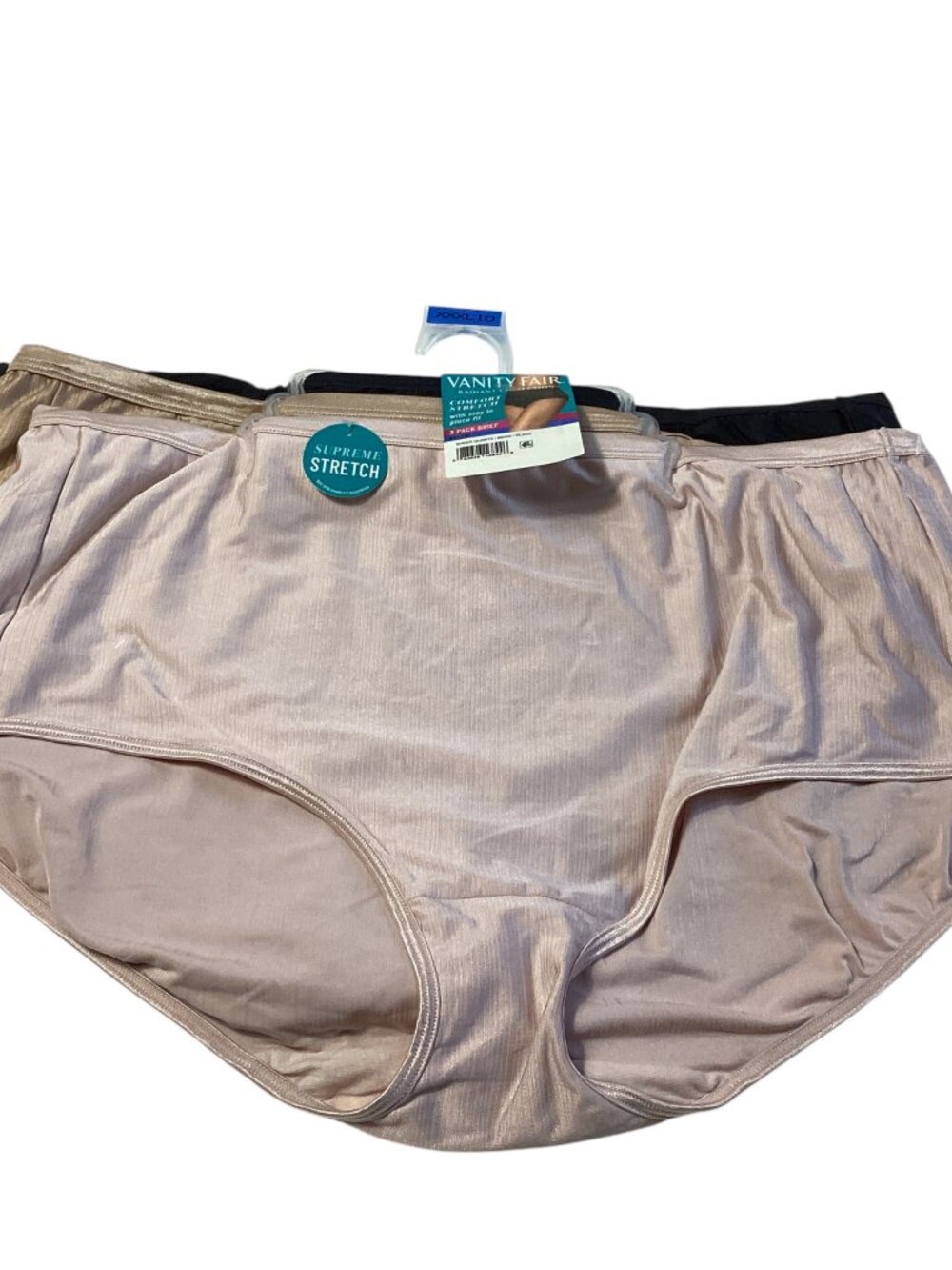 Vanity Fair Radiant Comfort Stretch Brief Underwear 3 Pack, Size 10/3XL